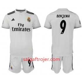 Real Madrid Fodboldtrøjer BENZEMA 9 Børn Hjemmebanesæt 2018/19 Kort ærmer